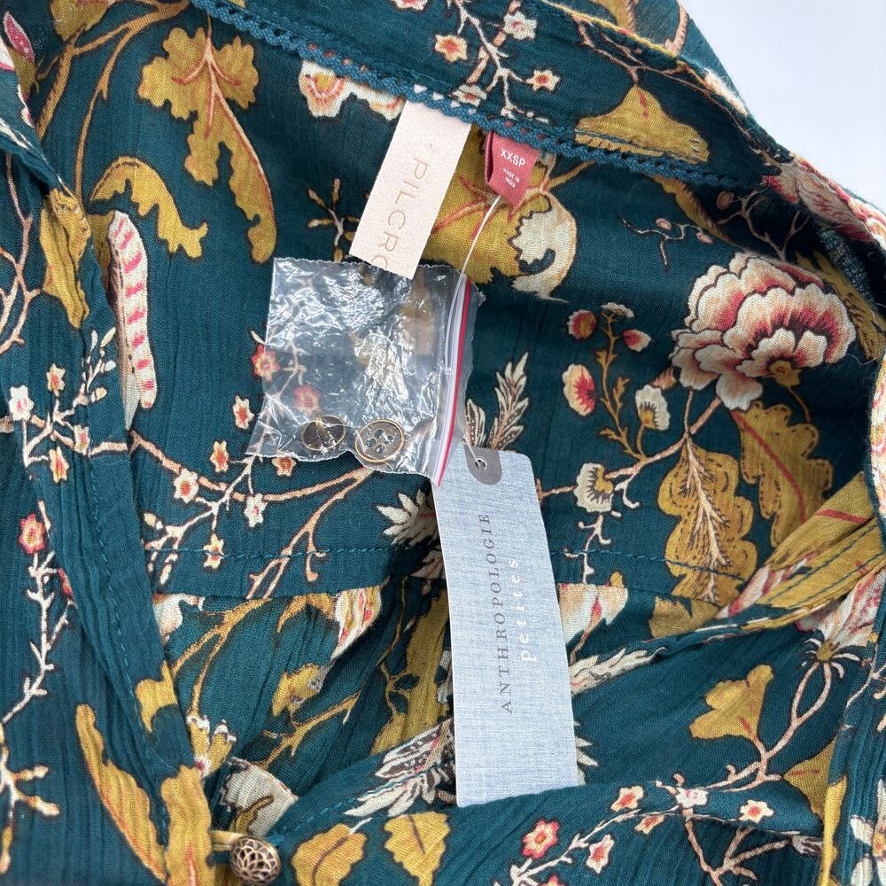 Anthropologie Pilcro The Tavi Tie Neck Button Down Blouse - Picture 10 of 12
